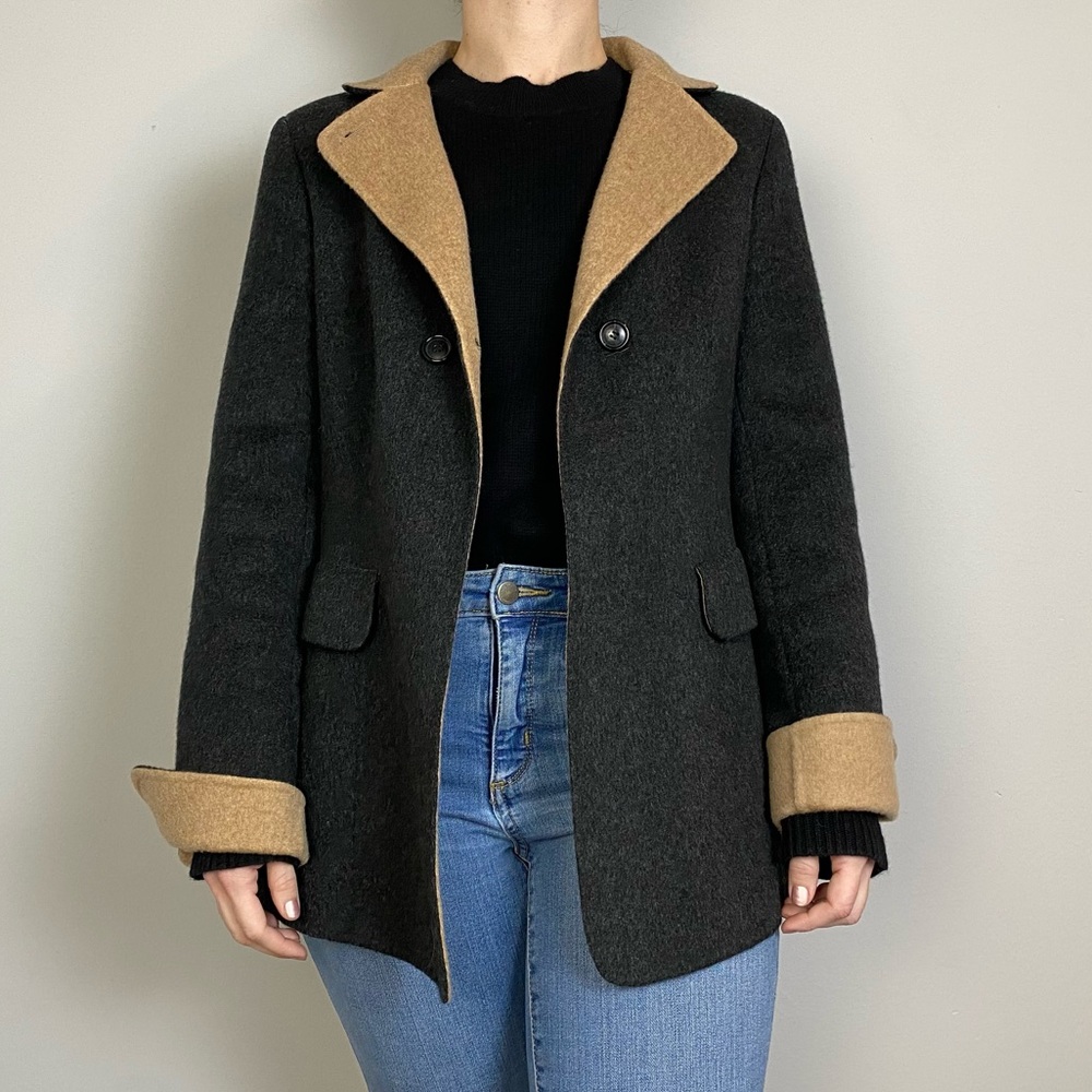 SOLD Akris Punto Cashmere Colorblock Jacket - Picture 1 of 15